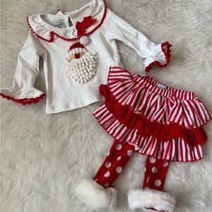 Mud Pie Santa Set - Red and White